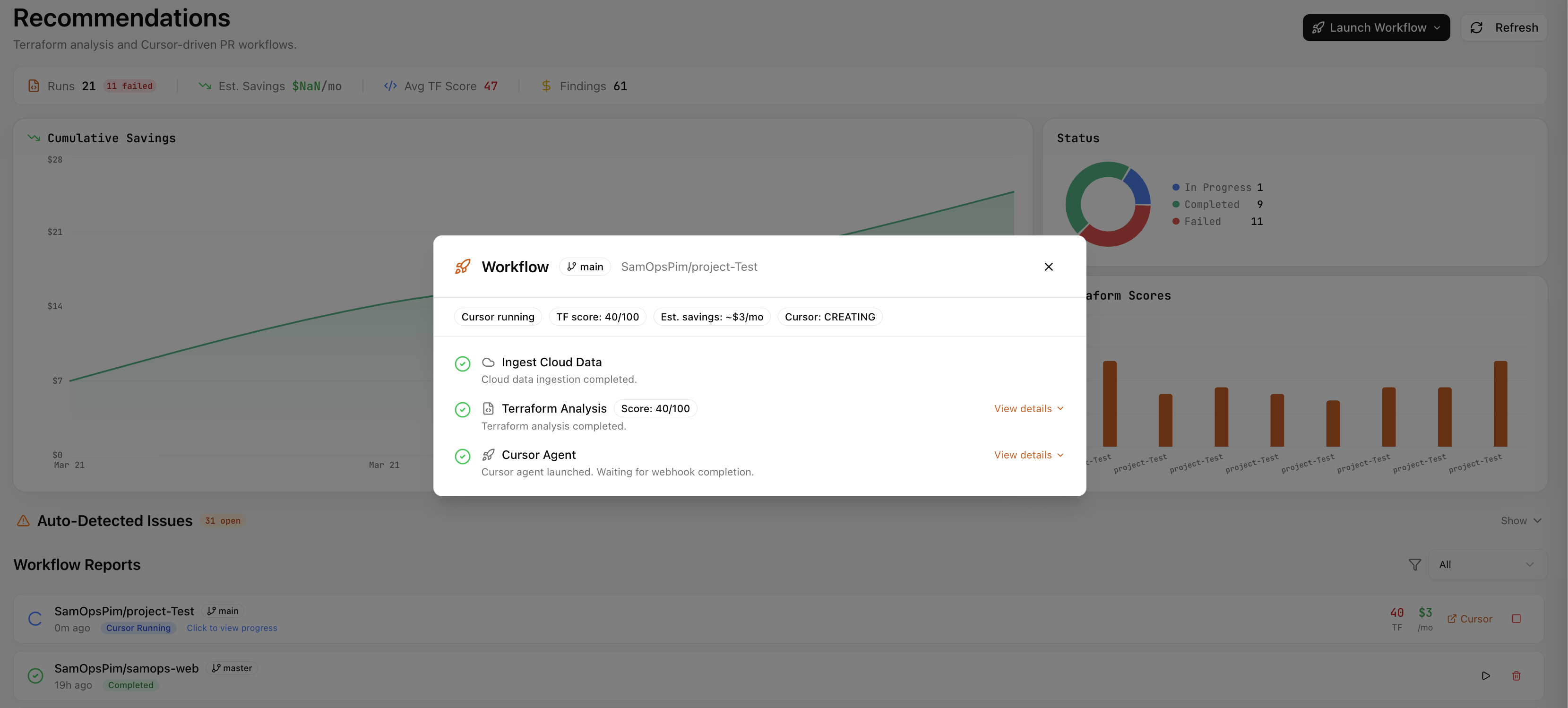 Projects / engineering hub (recommendations context)